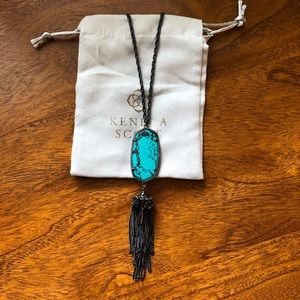 Kendra Scott Gunmetal/Tortoise Rayne Necklace RARE